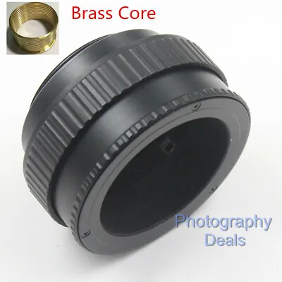 Brass M42 To M39 17-31mm Adjustable Focus Helicoid Macro Mount Tube Lens Adapter • $23.99