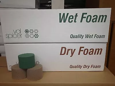 Box Of 72 Quality Florist Wet Or Dry Foam Cylinders - Value Alternative To Oasis • £19.95