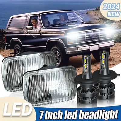 7x6  5x7 Inch Led Headlight High/Low Beam For Ford F150 F650 F750 E150 E250 E350 • $108.99