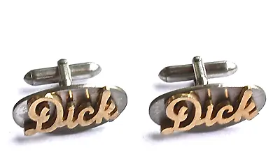 Vintage Swank Dick Cuff Links - Silver & Gold Tone Metal • $14