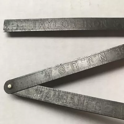 Advertising Ruler Lufkin Folding Metal 24” Taylor Iron And Steel High Bridge NJ • $50