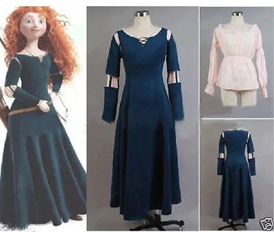 Medieval Victoria Merida Princess Dress Brave Costume Cosplay • $40.50
