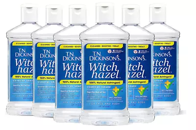 T.N. Dickinson's Witch Hazel Astringent For Face And Body 100% Natural 6 Count • $42.86