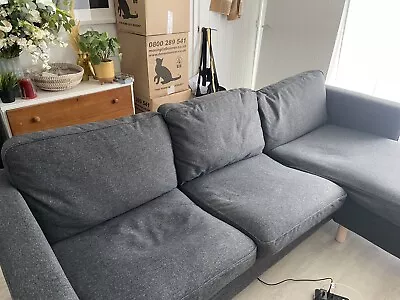 3-seater Sofa With Chaise Lounge Ikea Measurements In Pics • £25
