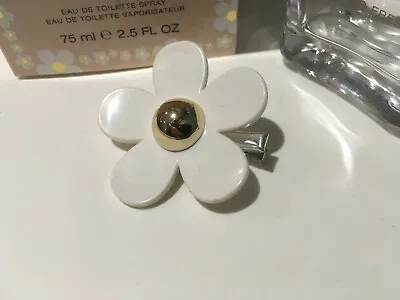 Upcycled Mark Jacobs Daisy Hair Pin Grip Slide ( 50mm White ) • £3.99