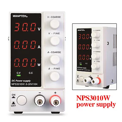 300W 0-10A Lab DC Power Supply Digital Variable Regulated Benchtop Power Source • $68