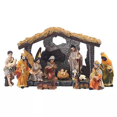 12 Pc Vintage Italian Nativity Christmas Manger Figurines Made In Italy • $33.35