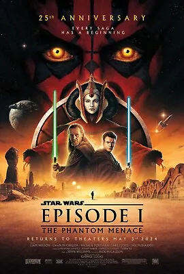 Star Wars Movie Poster - The Phantom Menace Poster - 11  X 17 - 25th Anniversary • $13.96