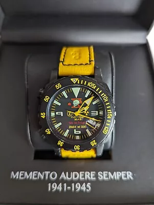 MEMPHIS BELLE T1200 SUPER PROFESSIONAL YELLOW MILITARY WATCH X°Mas  Me Ne Frego  • $1678.52