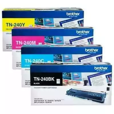 Brother GENUINE TN-240 TN240 Toner Cartridge CMYBK 4 Colour • $124.95