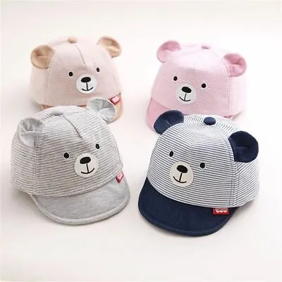 £6.86 • Buy Cartoon Bear Baby Hat Cap Summer Spring Adjustable Baseball Cap  Kids Sun Hat