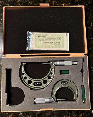 Mitutoyo  Micrometer Set No 103-922 In Case (0-1  Micrometer Not Included) • $60