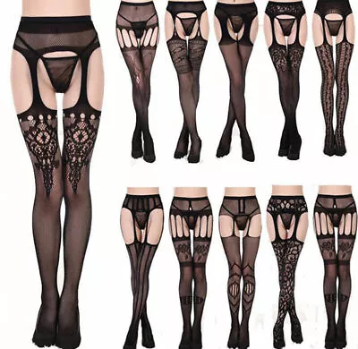 Women Fishnet Stockings Thigh High Stocking Garter Stockings Suspender Pantyhose • $6.05