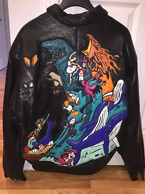 $600 • Buy Mickey Mouse Vintage Leather Fantasia Jacket NWT MED The Disney Store 2000