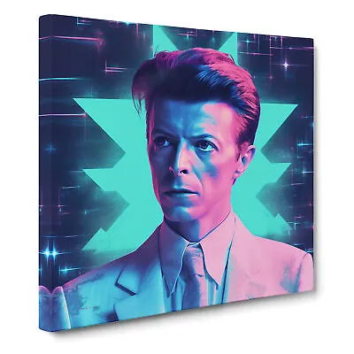 David Bowie Vaporwave Canvas Wall Art Print Framed Picture Home Office Decor • £24.95