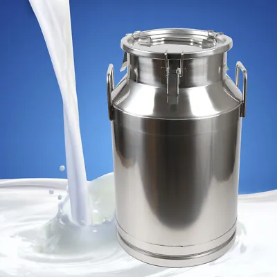 10.56 Gallon Stainless Steel Milk Can Heavy Duty Milk Jug Silicone Sealed Lid   • $108.31