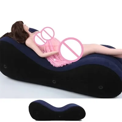 TOUGHAGE Inflatable Sofa Bed Love Position Chair Pillow Cushion For Couples Cuff • £95.99