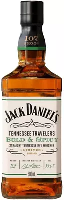 Jack Daniel's Tennessee Travelers Bold & Spicy Rye Whiskey 500ml Bottle • $97.90