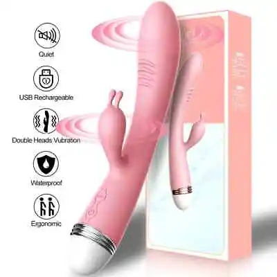 Rabbit Vibrator Wand G-Spot Clitoral Stimulator Massager Female Dildo Sex Toy • $29.33