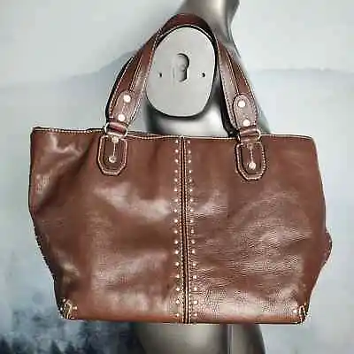 Michael Kors Uptown Astor Leather Studded Weekender Bag (XL) • $199
