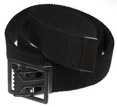 Mens Military Grade Web Belt With Black Open Face Buckle • $12.99