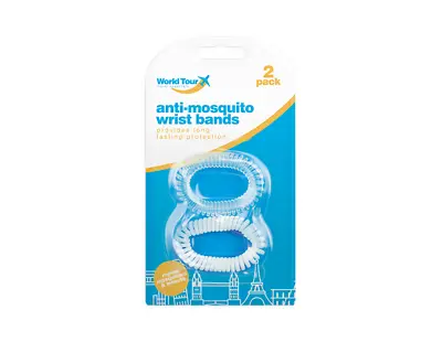 2X Anti Mosquito Wrist Bands Bracelet Deet Free Insect Midge Repellent Camping • £3.25