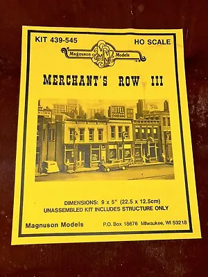 Magnuson Models Merchant's Row III HO Kit 439-545 • $34