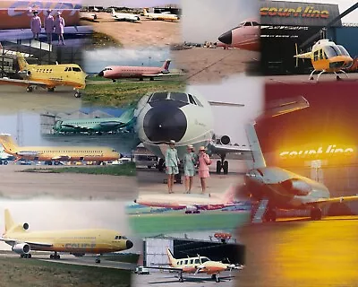 A4 Collage Print - COURT LINE AVIATION - BAC 111 L1011 TRISTAR HS125 NAVAJO • £5.99