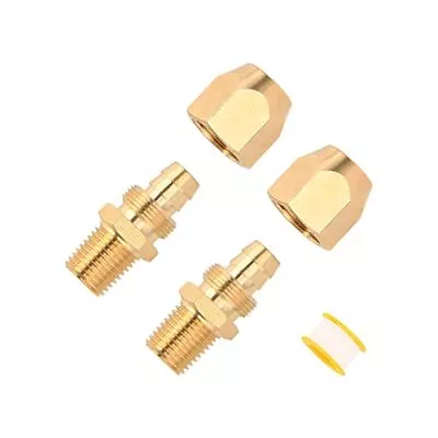 Luckyweld Air Hose Repair Kit 2 Pack 3/8-Inch Reusable Solid Brass Hose-End Rep • $14.10