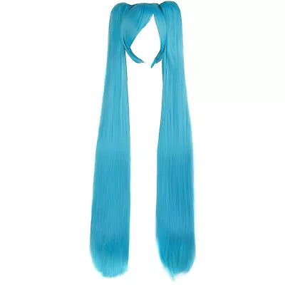 Vocaloid Hatsune Miku Anime Costume Cosplay Wigs W/2 Ponytails Straight Hair • $24.95