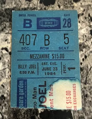 Vintage Concert Show Ticket Stubs BILLY JOEL 1984 • $9.99