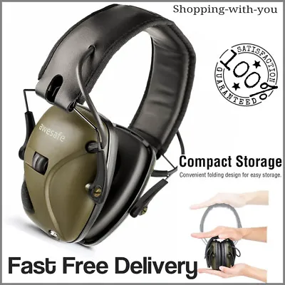 £51.99 • Buy Green Electronic Ear Defenders Comfort Sport Safe Shooting Earmuffs Protection