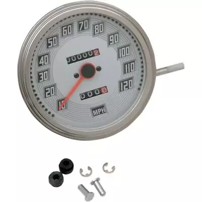 5  MPH FL-Style 2:1 Speedometer With Tach - Billet Look White Face • $67.95