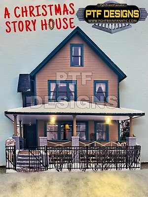 HO Scale - A CHRISTMAS STORY HOUSE -  Building Flat W/ LEDs Lionel MTH • $15.99