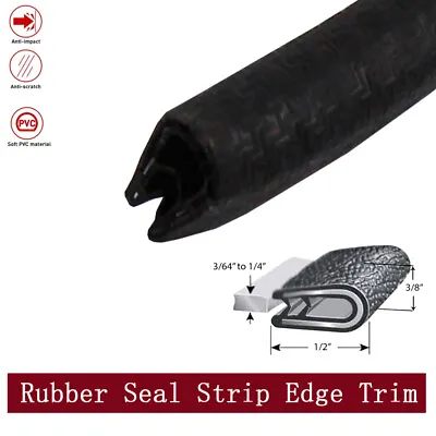 $14.73 • Buy Car Door Trunk Edge Anti Noise & Water - Pinch Weld Rubber Seal Strip Trim 60''