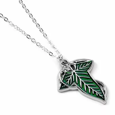 The Lord Of The Rings Silver Plated Necklace Leaf Of Lorien Official Merchandise • £15.89