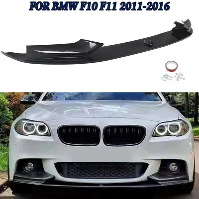 For BMW 5 Series F10 F11 M Sport 2011-2016 Front Lip Splitter Carbon Fiber Look • $135.84