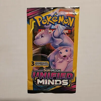 $4.45 • Buy 1🔥Pokemon Sun And Moon Unified Minds 3 Card Booster Pack🔥