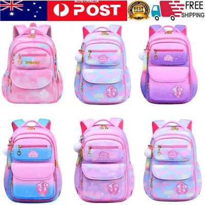 Kids Child Girls Rainbow Backpack School Shoulder Bag Student Princess Rucksack • $27.50