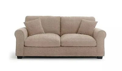 Habitat Lisbon Fabric 3 Seater Sofa - Stone • £485