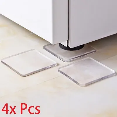 4x Non-Slip Mat Washing Machine Silicone Pads Portable Anti Vibration • £12.12