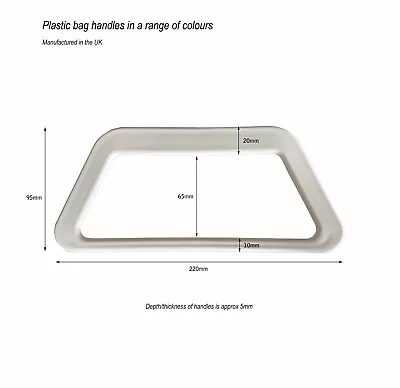 Bag Handles Trapezium/Trapeziod Shaped Plastic Handles In Various Colours S7923 • £4.56