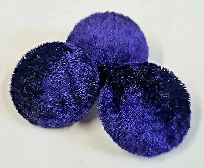 £2.75 • Buy Purple Crushed Velvet Buttons, 16mm, 18mm, 20mm, 23mm, 25mm, 31mm & 37mm
