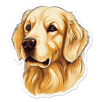 Golden Retriever Dog Vinyl Decal Sticker Indoor Outdoor 3 Sizes #11255 • $23.95