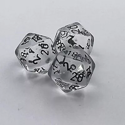 3 X D20 - Gem - Polyhedral Dice - D&D - Game - Geek - Board Games. • £1.99