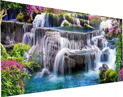 YALKIN 5D Diamond Painting Kits For Adults DIY Large Waterfall Full Round Drill • £21.23