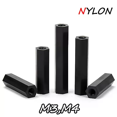 Nylon Plastic Female-Female M3 M4 Thread Pillar PCB Spacer Studs Standoff Hex • $1.68