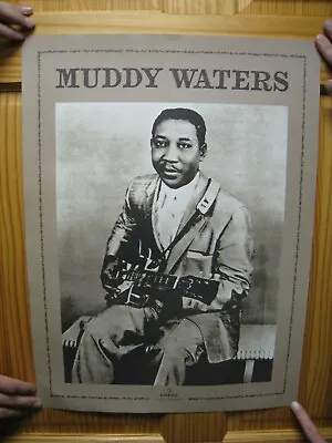 Muddy Waters Poster Portrait With Guitar  • $29.99