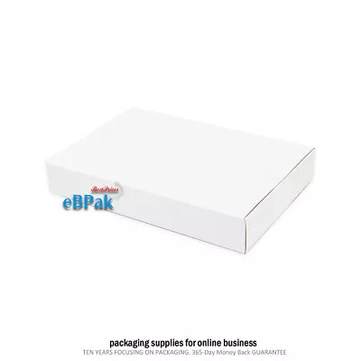 100x Mailing Box 320 X 220 X 50mm A4 Regular White For 3kg Large Satchel B49 • $63