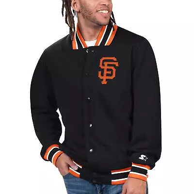 Men's Starter Black San Francisco Giants Secret Weapon Full-Snap Jacket • $139.99